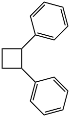 1,2-二苯基环丁烷, 3018-21-1, 结构式