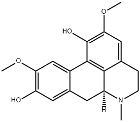 (6S)-5,6,6a,7-テトラヒドロ-2,10-ジメトキシ-6-メチル-4H-ジベンゾ[de,g]キノリン-1,9-ジオール 化学構造式