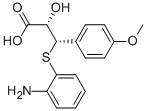 (2S,3S)-3-(2-AMINO-PHENYLSULFANYL)-2-HYDROXY-3-(4-METHOXY-PHENYL)-PROPIONIC ACID Struktur