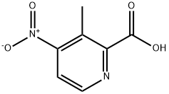 3-甲基-4-硝基吡啶-2-羧酸 结构式