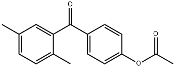 4-アセトキシ-2',5'-ジメチルベンゾフェノン 化学構造式