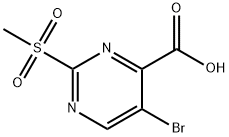 2-甲砜基-5-溴-4-嘧啶甲酸 结构式