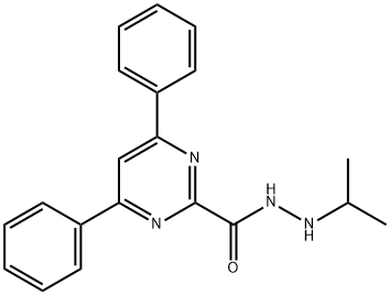 4,6-Diphenylpyrimidine-2-carboxylic acid 2-isopropyl hydrazide 结构式
