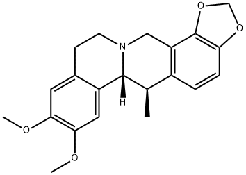 (6R,6aR)-6,6a,11,14-テトラヒドロ-8,9-ジメトキシ-6-メチル-12H-ベンゾ[a]-1,3-ベンゾジオキソロ[4,5-g]キノリジン 化学構造式
