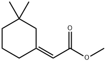 (Z)-(3,3-ジメチルシクロヘキシリデン)酢酸メチル 化学構造式