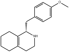 (S)-1,2,3,4,5,6,7,8-オクタヒドロ-1α-[(4-メトキシフェニル)メチル]イソキノリン 化学構造式