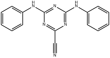 4-アニリノ-6-アニリノ-1,3,5-トリアジン-2-カルボニトリル 化学構造式
