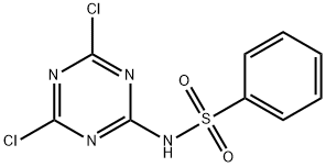 N-(4,6-dichloro-1,3,5-triazin-2-yl)benzenesulphonamide Struktur