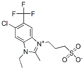 6-chloro-1-ethyl-2-methyl-3-(3-sulphonatopropyl)-5-(trifluoromethyl)-1H-benzimidazolium Structure