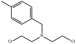 N,N-ビス(2-クロロエチル)-p-メチルベンジルアミン 化学構造式