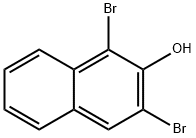 1,3-ジブロモ-2-ナフトール 化学構造式