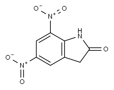 5,7-ジニトロオキシンドール 化学構造式
