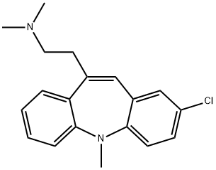 2-Chloro-10-[2-(dimethylamino)ethyl]-5-methyl-5H-dibenz[b,f]azepine Structure
