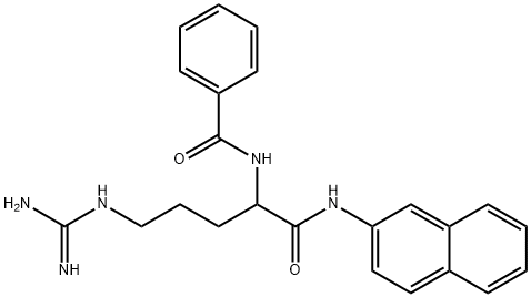 rac-(2R*)-N-(2-ナフチル)-2-(ベンゾイルアミノ)-5-グアニジノペンタンアミド 化学構造式