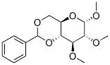 メチル2-O,3-O-ジメチル-4-O,6-O-ベンジリデン-α-D-グルコピラノシド 化学構造式