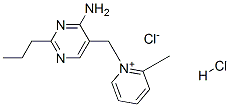 2-Picolinium, 1-[(4-amino-2-propyl-5-pyrimidinyl)methyl]-, chloride, hydrochloride  Structure