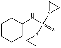 ビス(1-アジリジニル)(シクロヘキシルアミノ)ホスフィンスルフィド 化学構造式