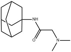 N-(アダマンタン-1-イル)-2-(N,N-ジメチルアミノ)アセトアミド 化学構造式
