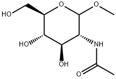 甲基 2-(乙酰基氨基)-2-脱氧-D-吡喃葡萄糖苷 结构式