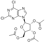 9-[2,3,5-TRI-O-ACETYL-BETA-D-RIBOFURANOSYL]-2,6-DICHLOROPURINE Structure