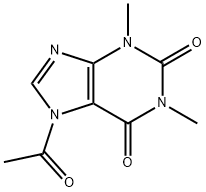 1H-Purine-2,6-dione,  7-acetyl-3,7-dihydro-1,3-dimethyl- Structure