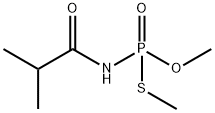 O,S-Dimethyl (2-methyl-1-oxopropyl)phosphoramidothioate 结构式