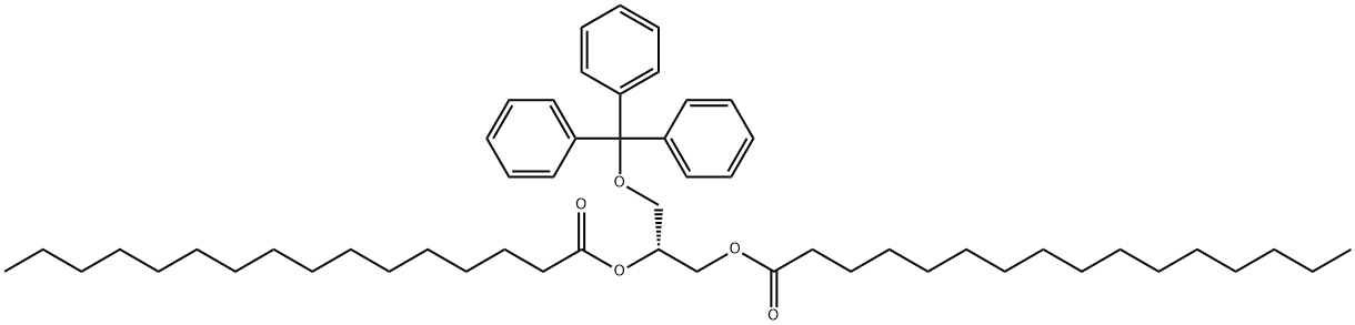 [R,(-)]-1-O,2-O-Dipalmitoyl-3-O-trityl-D-glycerol Structure