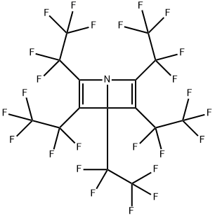 2,3,4,5,6-Pentakis(pentafluoroethyl)-1-azabicyclo[2.2.0]hexa-2,5-diene 结构式