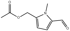 5-(アセトキシメチル)-1-メチル-1H-ピロール-2-カルボアルデヒド 化学構造式