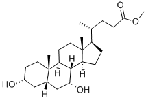 3α,7α-ジヒドロキシ-5β-コラン-24-酸メチル 化学構造式
