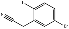 (5‐ブロモ‐2‐フルオロフェニル)アセトニトリル 化学構造式