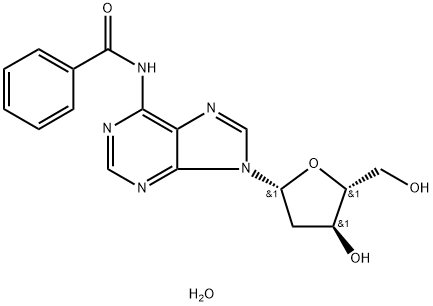N6-ベンゾイル-2'-デオキシアデノシン水和物 化学構造式