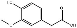 4-ヒドロキシ-3-メトキシフェニル酢酸 化学構造式