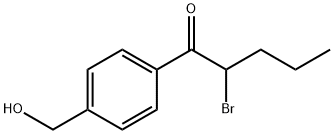 2-BROMO-1-(4-HYDROXYMETHYL-PHENYL)-PENTAN-1-ONE Struktur
