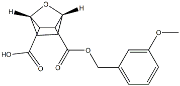 (1R,4S)-6-[(3-methoxyphenyl)methoxycarbonyl]-7-oxabicyclo[2.2.1]heptan e-5-carboxylic acid 结构式