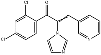 2-Propen-1-one,  1-(2,4-dichlorophenyl)-2-(1H-imidazol-1-yl)-3-(3-pyridinyl)- Structure