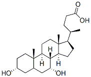 3a,7a-Dihydroxycholanoic acid Struktur