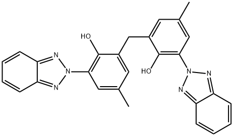 Bis-[2-hydroxy-5-methyl-3-(benzotriazol-2-yl)-phenyl]-methane 结构式