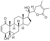 (22R)-5,6β-エポキシ-4β,20,22-トリヒドロキシ-1-オキソ-5β-エルゴスタ-2,24-ジエン-26-酸δ-ラクトン 化学構造式