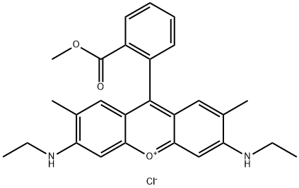 3,6-Bis(ethylamino)-9-(2-(methoxycarbonyl)phenyl)-2,7-dimethylxanthyliumchlorid