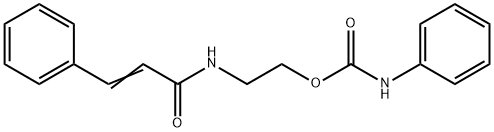3-Phenyl-N-[2-[[(phenylamino)carbonyl]oxy]ethyl]propenamide Struktur