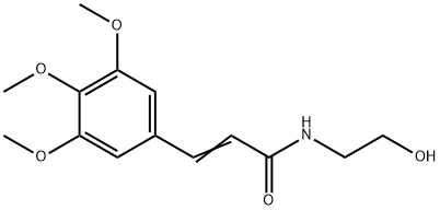 N-(2-Hydroxyethyl)-3-(3,4,5-trimethoxyphenyl)propenamide 结构式