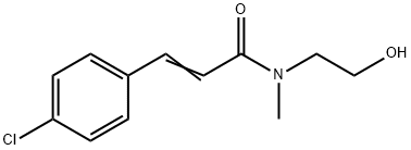 3-(4-Chlorophenyl)-N-(2-hydroxyethyl)-N-methylpropenamide Structure