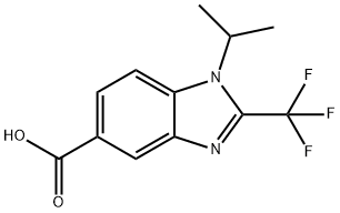 1-ISOPROPYL-2-(TRIFLUOROMETHYL)-1H-BENZIMIDAZOLE-5-CARBOXYLIC ACID Structure