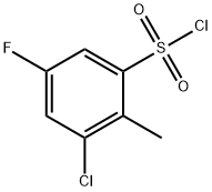 3-クロロ-5-フルオロ-2-メチルベンゼンスルホニルクロリド 化学構造式