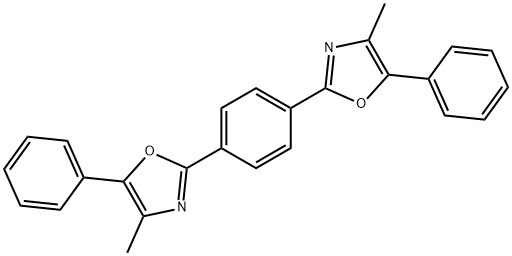 1,4-二[2-(4-甲基-5-苯基恶唑)]苯, 3073-87-8, 结构式