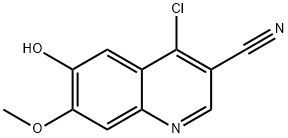 4-CHLORO-6-HYDROXY-7-METHOXY-3-QUINOLINECARBONITRILE 结构式