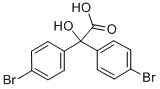4-ブロモ-α-(4-ブロモフェニル)-α-ヒドロキシベンゼン酢酸 化学構造式