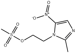 2-メチル-5-ニトロ-1H-イミダゾール-1-エタノールメタンスルホナート 化学構造式