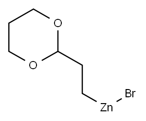 2-(1,3-二氧杂环己基)乙基溴化锌 结构式